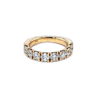 14K Yellow Gold Band with 8 Round Diamonds